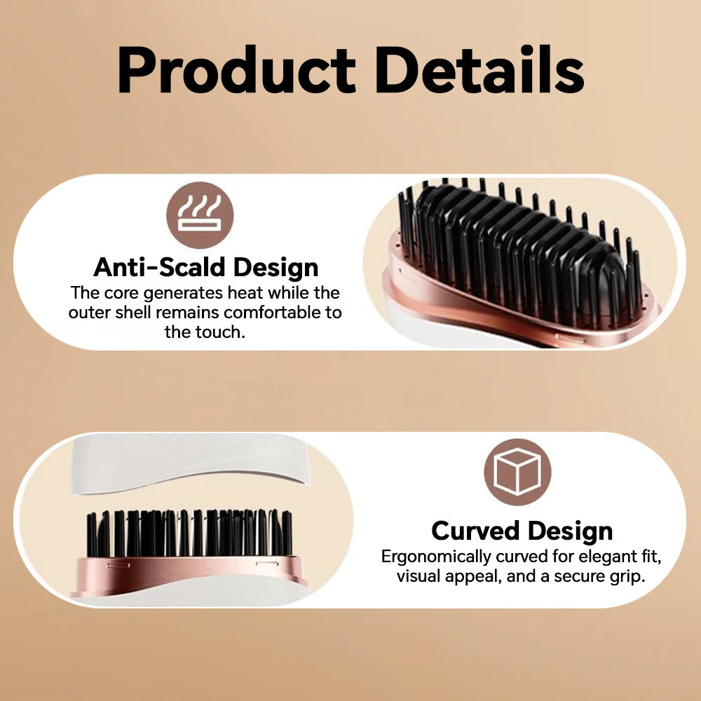 SafeGlide Mini Cordless Straightening Brush